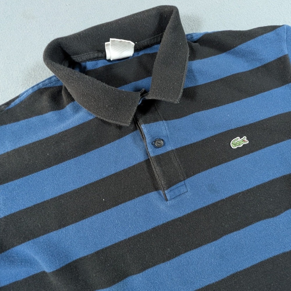 Lacoste Polo Shirt Mens 8‎ Striped Slim Fit Short Sleeve Piqué Logo